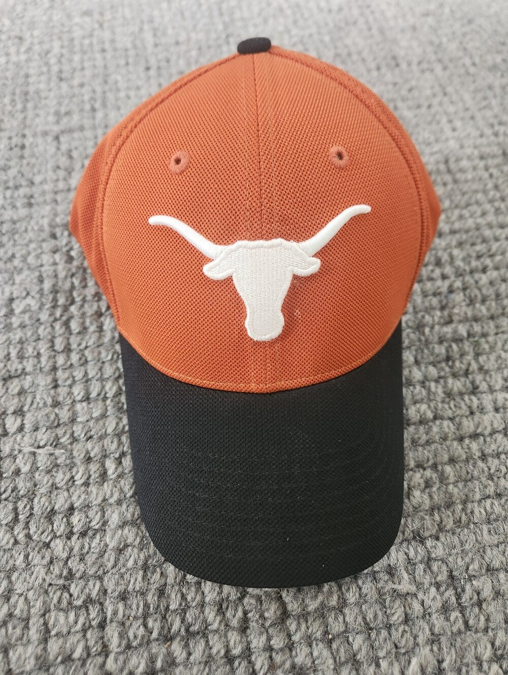 University Of Texas Embroidered Longhorn Baseball Cap in Burnt Orange and Black
